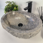 Каменная раковина из мрамора Erozy Grey EM-04748 (51*41*15) 0188 из натурального камня