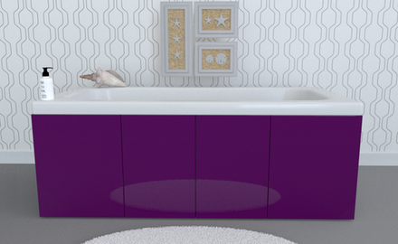Экран под ванну комбинированный TR-9-046 фиолетовый глянец