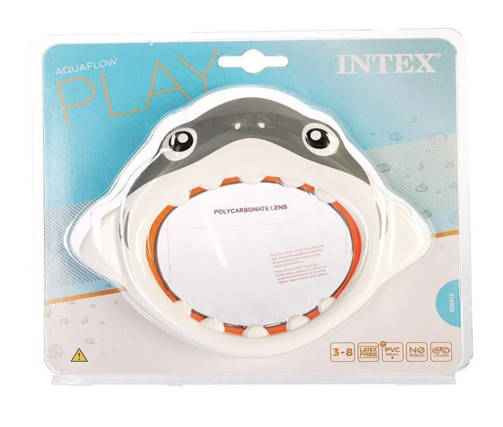 Маска для плавания INTEX 55915 Морские животные. Акула от 3-8 лет