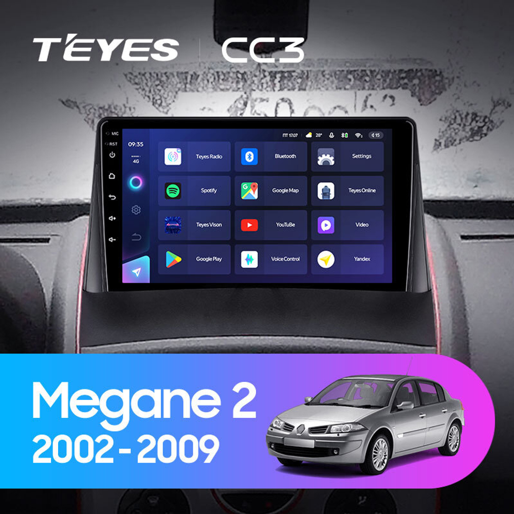 Teyes CC3 9"для Renault Megane 2 2002-2009