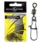 Вертлюг с застёжкой EcoPro EP-302-10 7кг 10шт Black Nickel