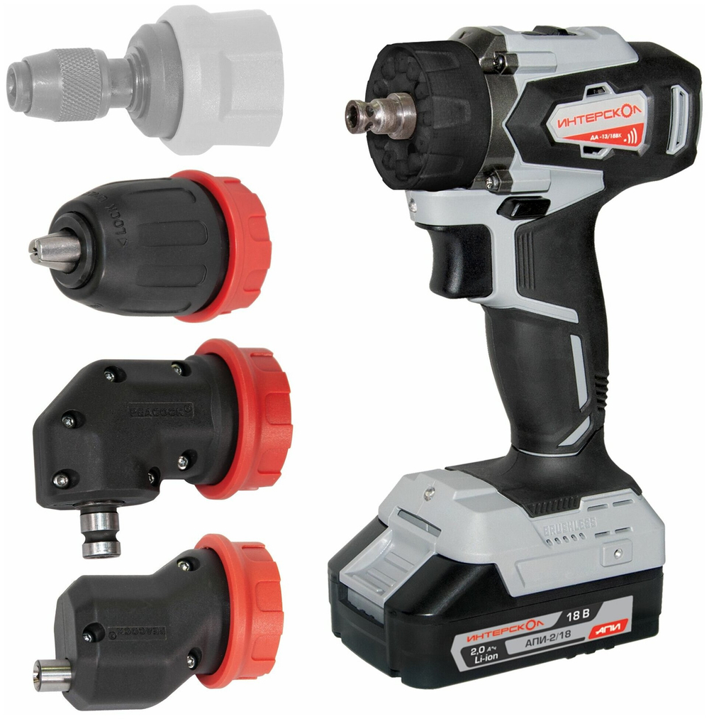 Дрель-шуруповерт Интерскол ДА-13/18ВК аккум. патрон: быстрозажимной (575.2.2.77)