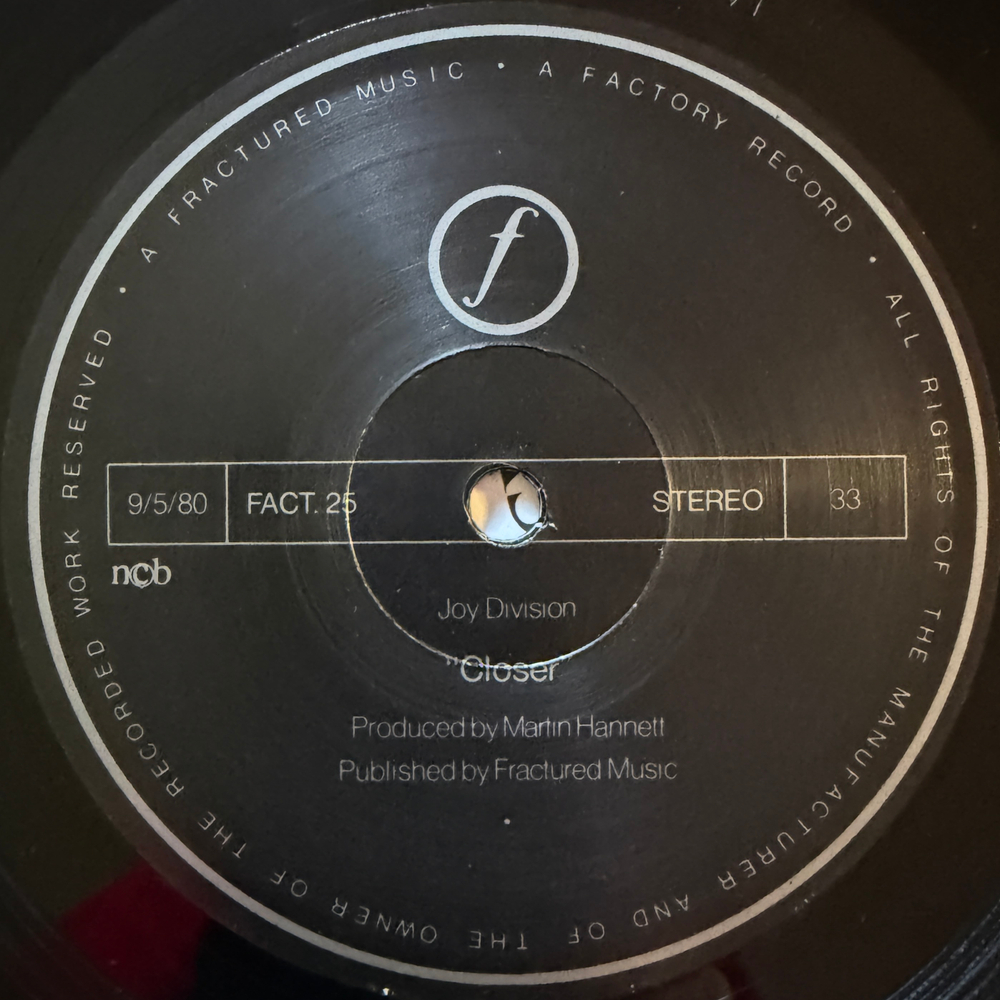 Joy Division ‎– Closer (Скандинавия 1981г.) Т