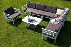 "Глория" модуль диванный правый, каркас из алюминия