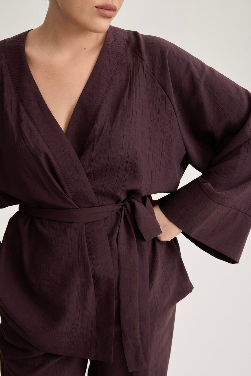 Кимоно из жатой вискозы, трюфель
