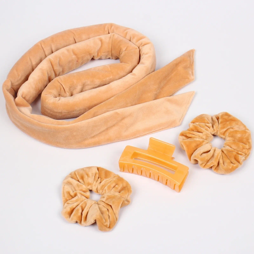 Бигуди лента для укладки волос безупречные локоны «Curling», цвет кремовый, 3,5/151см