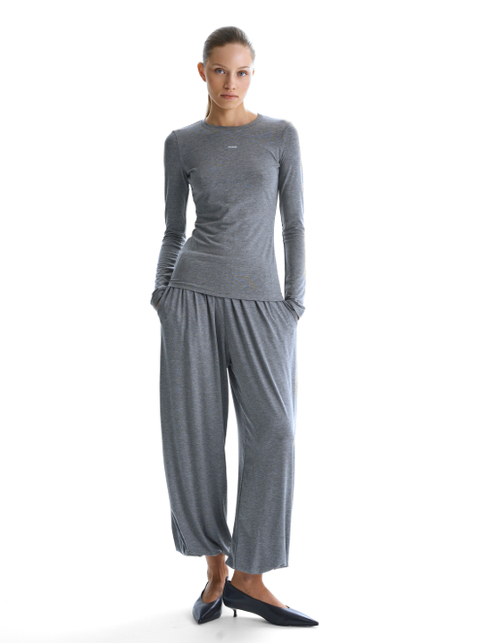 Трикотажные шаровары серые