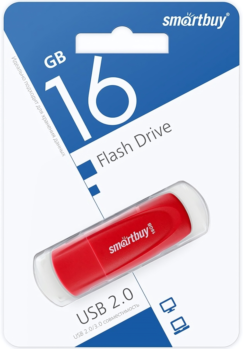 Флеш-накопитель 16 Gb Smartbuy Scout Red