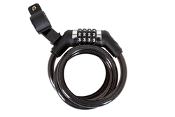 Замок, трос спиральный, кодовый 12х120см