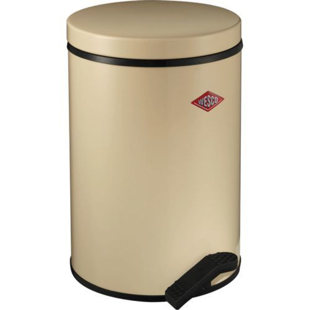 Ведро для мусора 13л Wesco Pedal bin 117 кремовое Германия