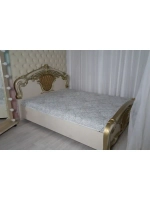 Наматрасник 200х200, на резинках, стёганный, хлопок, лен.