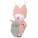 Фигурка новогодняя «Снежные путешественники» 14 см, зелёный/розовый