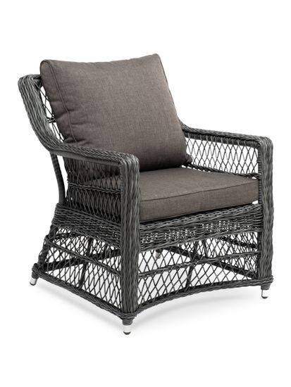 "Гранд Латте" кресло из искусственного ротанга, цвет графит
