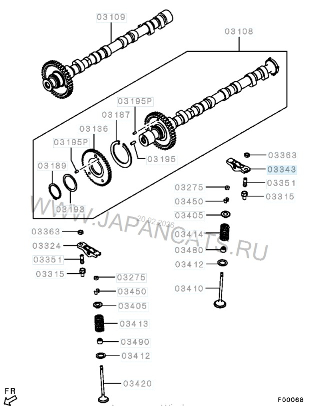 Рокер / коромысло клапана выпускного Mitsubishi L200 / RVLT-1025A091