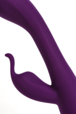 Вибратор для точки G с клиторальной стимуляцией фиолетовый 19,5 см