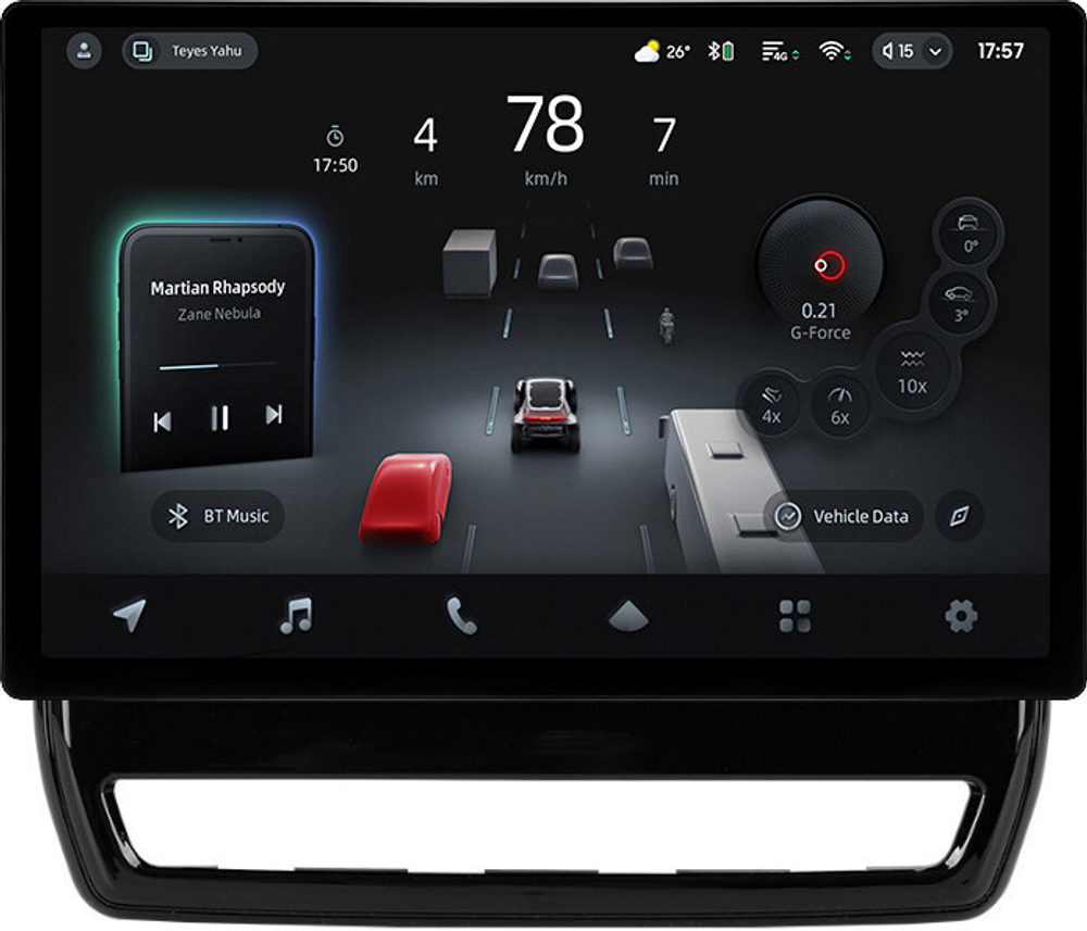 Магнитола для Mitsubishi ASX 2020+ (ШГУ 8", рамка тип 2) - Teyes CC4-PRO монитор 13" 2K QLED на Android 13, Snapdragon 778G, 8+128, AI, CarPlay, DSP, 4G SIM-слот