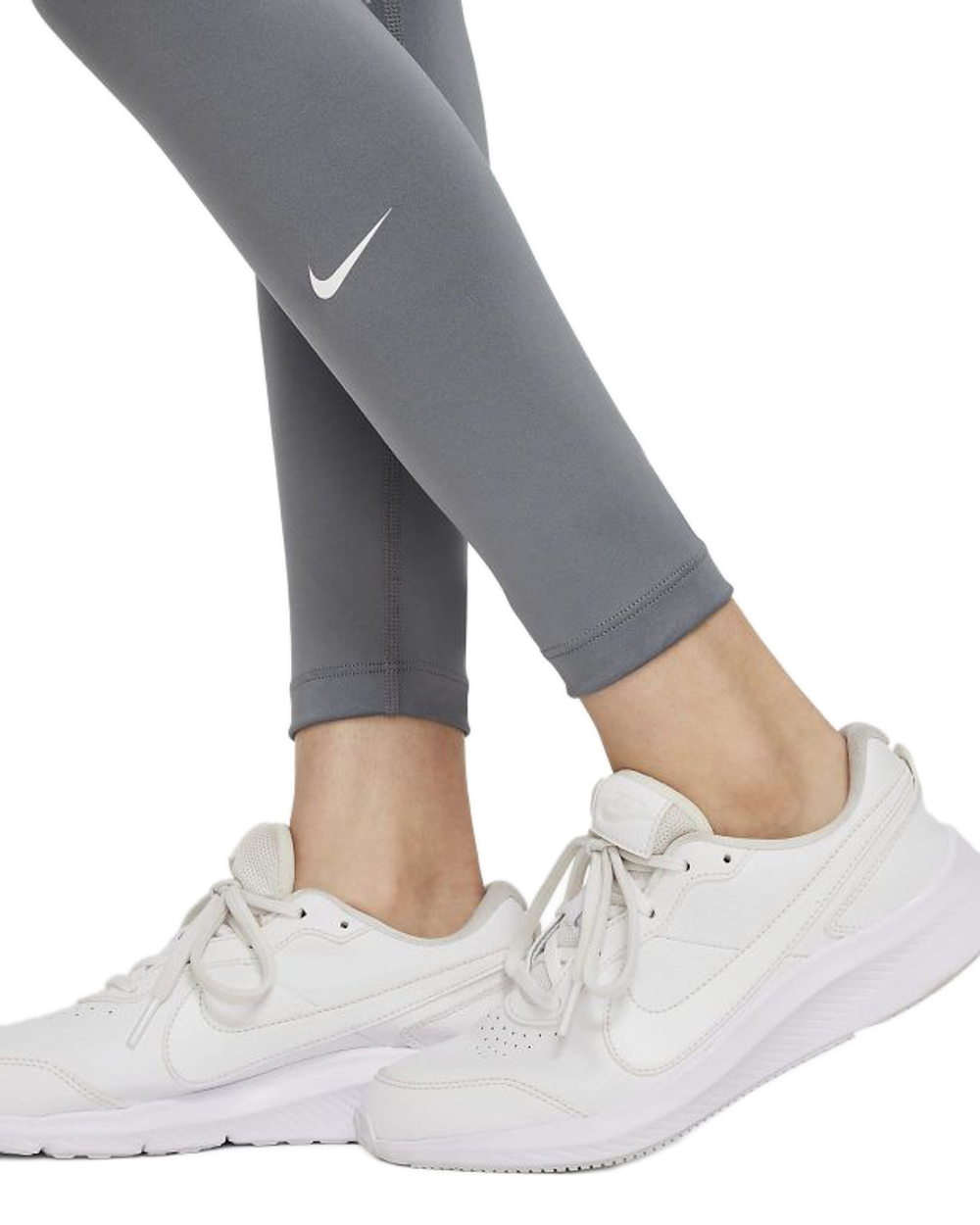 Брюки для девочки Nike Girls Dri-Fit One Legging - smoke grey/white