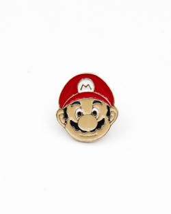 Металлический значок "Марио" 2*2,2 см
