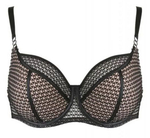 Бюстгальтер на косточках с эффектом перфорации (Размер: 75E) (Цвет: черный)