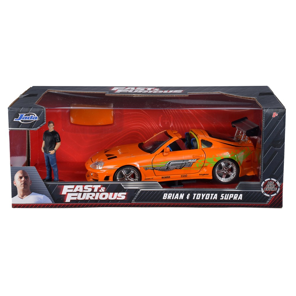 JADA Fast & Furious - Металлическая машина 1995 Toyota Supra 1:24 + фигурка Брайан О'Коннер 3307383