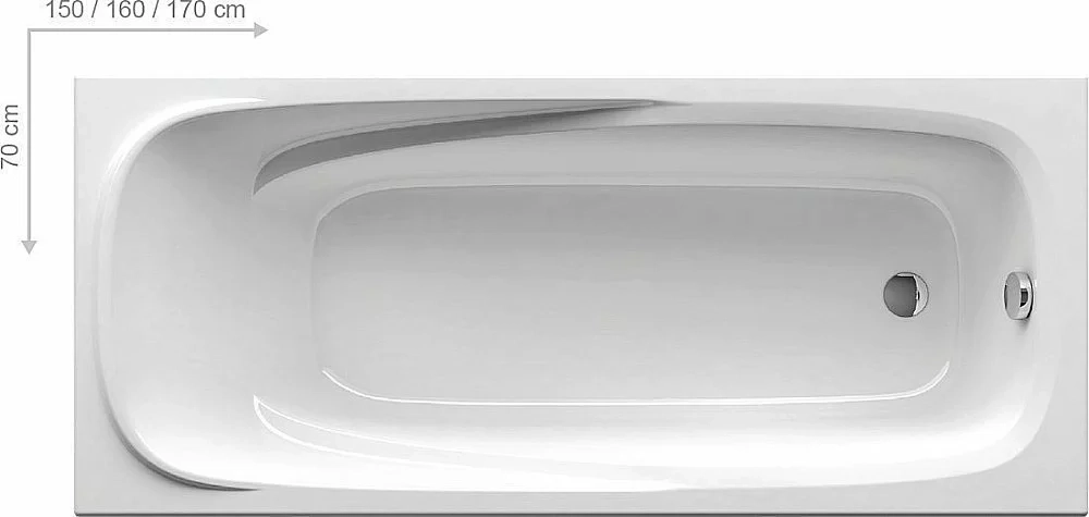 Ванна акриловая Ravak Vanda II 170x70