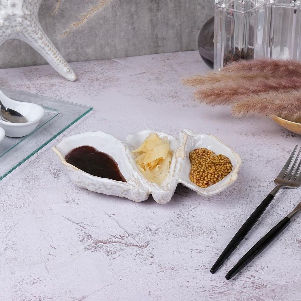 Блюдо для подачи 20*14 см h3 см Gray Shell Frutti di Mare P.L. [1]