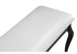 Банкетка Хиль черная / кожзам белый пунто