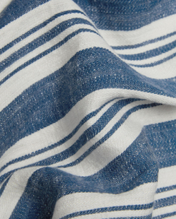 Zara Home плед из хлопка, синий, в полоску · 9126/004