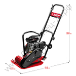 ЗУБР 10 кН, 50 кг, бензиновая виброплита (ВПБ-10 Г)