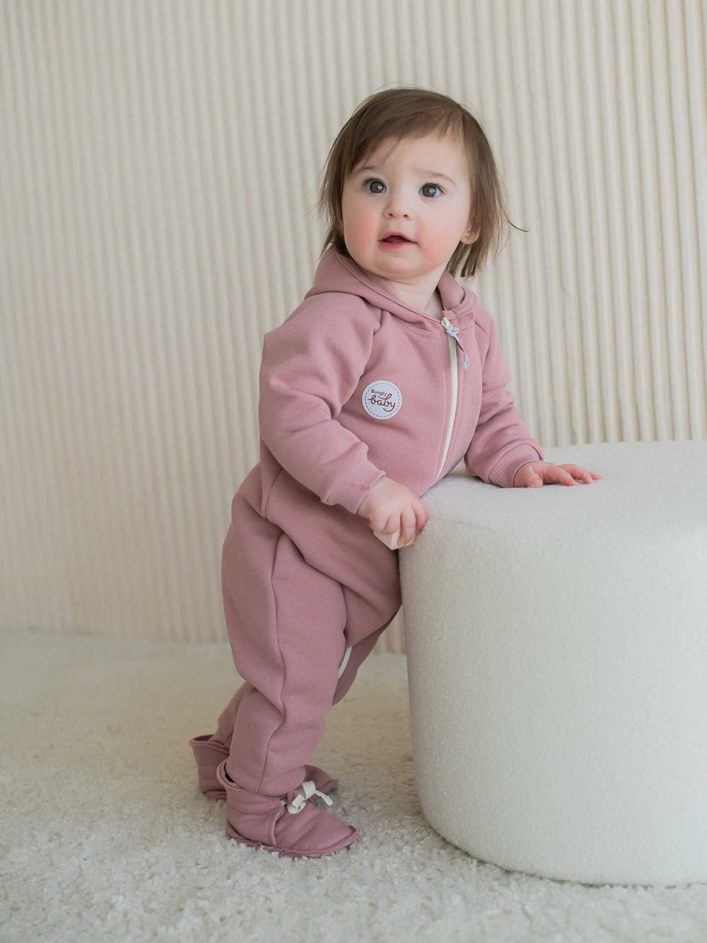 Комбинезон "Дымчатая роза" утепленный 0+