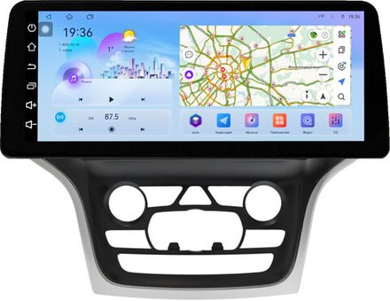 Магнитола для Jeep Grand Cherokee WK2 2013-2022 (ШГУ 8.4", рамка большая 9) - FarCar монитор 12.3" 2K QLED на Android 14, TS10, CarPlay, 4G SIM-слот