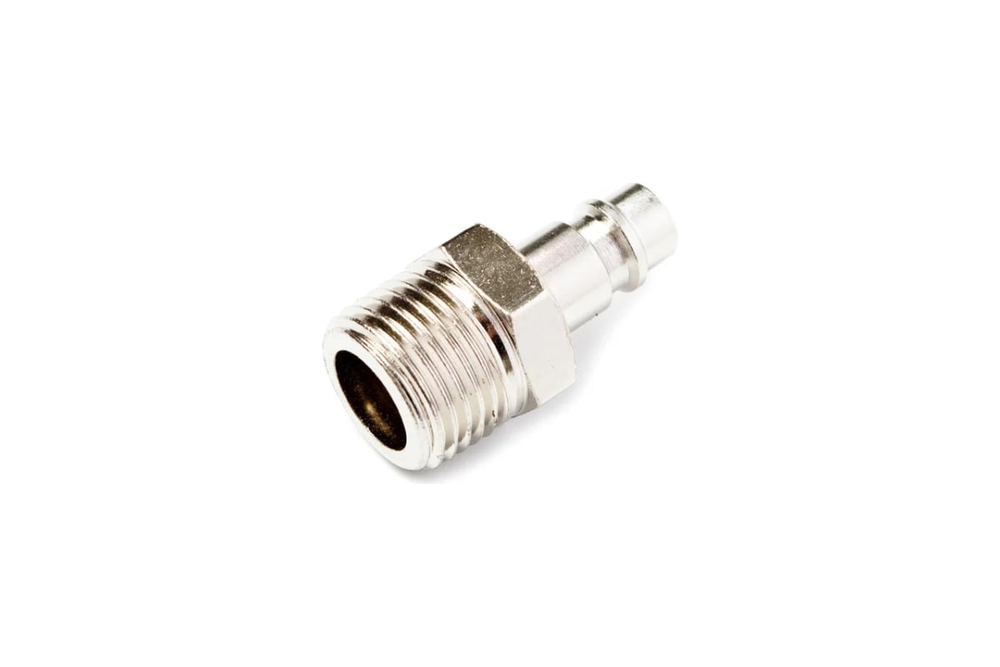 Штуцер папа с наружной резьбой 1/2M, никелированная сталь, 50шт 40607