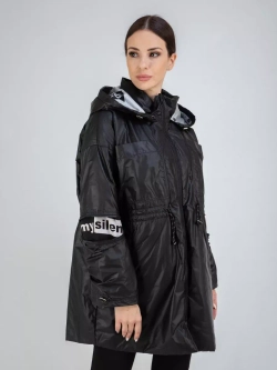 Плащ осенний с мехом оверсайз пальто двухсторонний