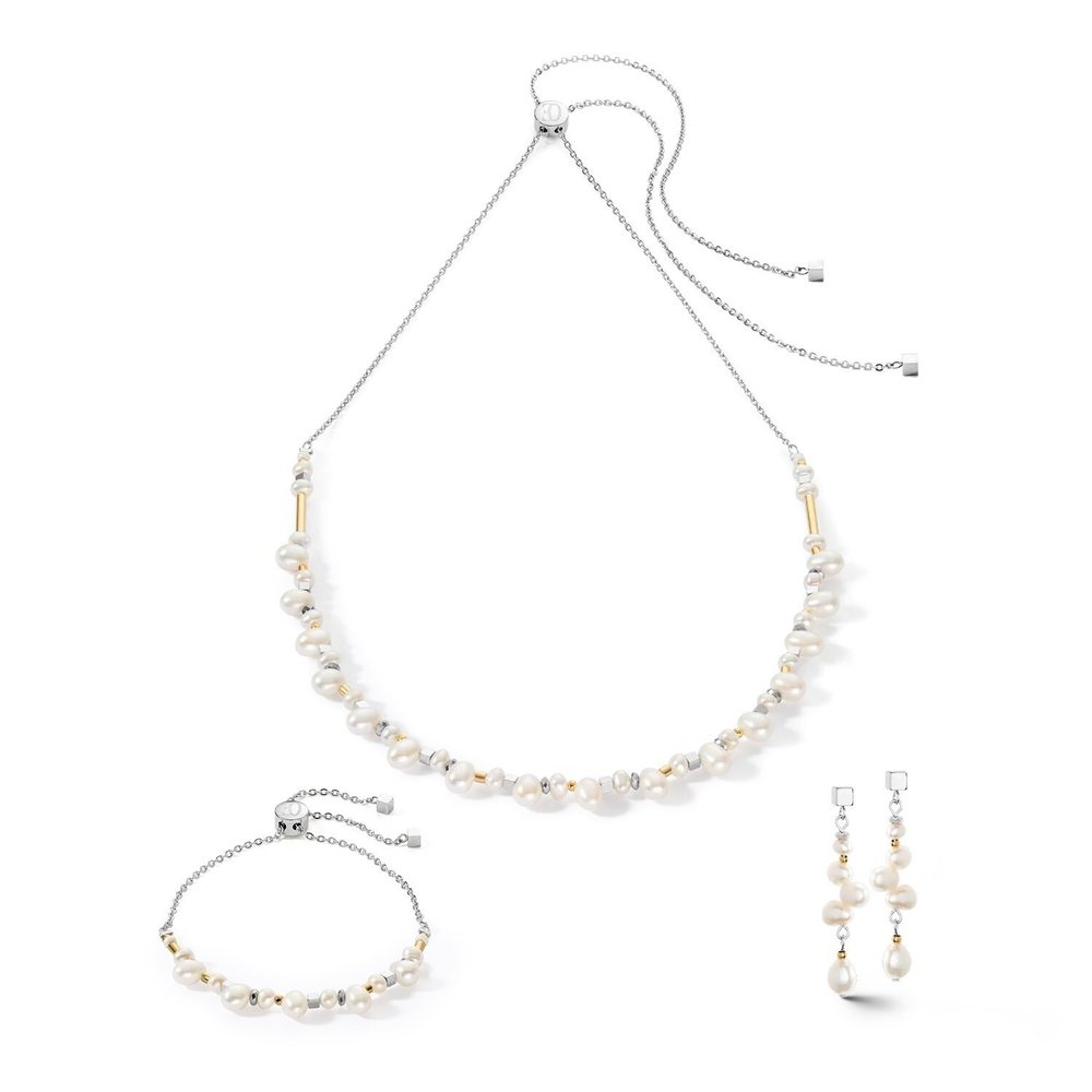 Серьги-пусеты Coeur de Lion White bicolor 1106/21-1426