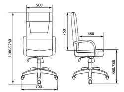 Кресло для персонала КЛЕРК PL ХРОМ