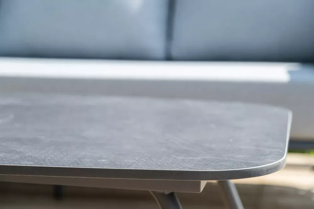 "Багамы" лаунж-зона 5-местная плетеная из роупа (веревки), каркас алюминиевый темно-серый, роуп серый