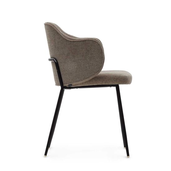 Suanna Стул коричневого цвета с черными стальными ножками La Forma Испания 