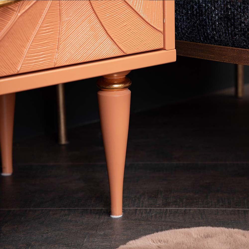 Тумба Арт Колор leaves Классик Голд Томленый оранжевый