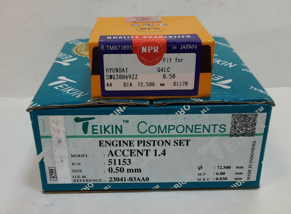 Поршни Teikin с кольцами NPR +0.50 G4LC