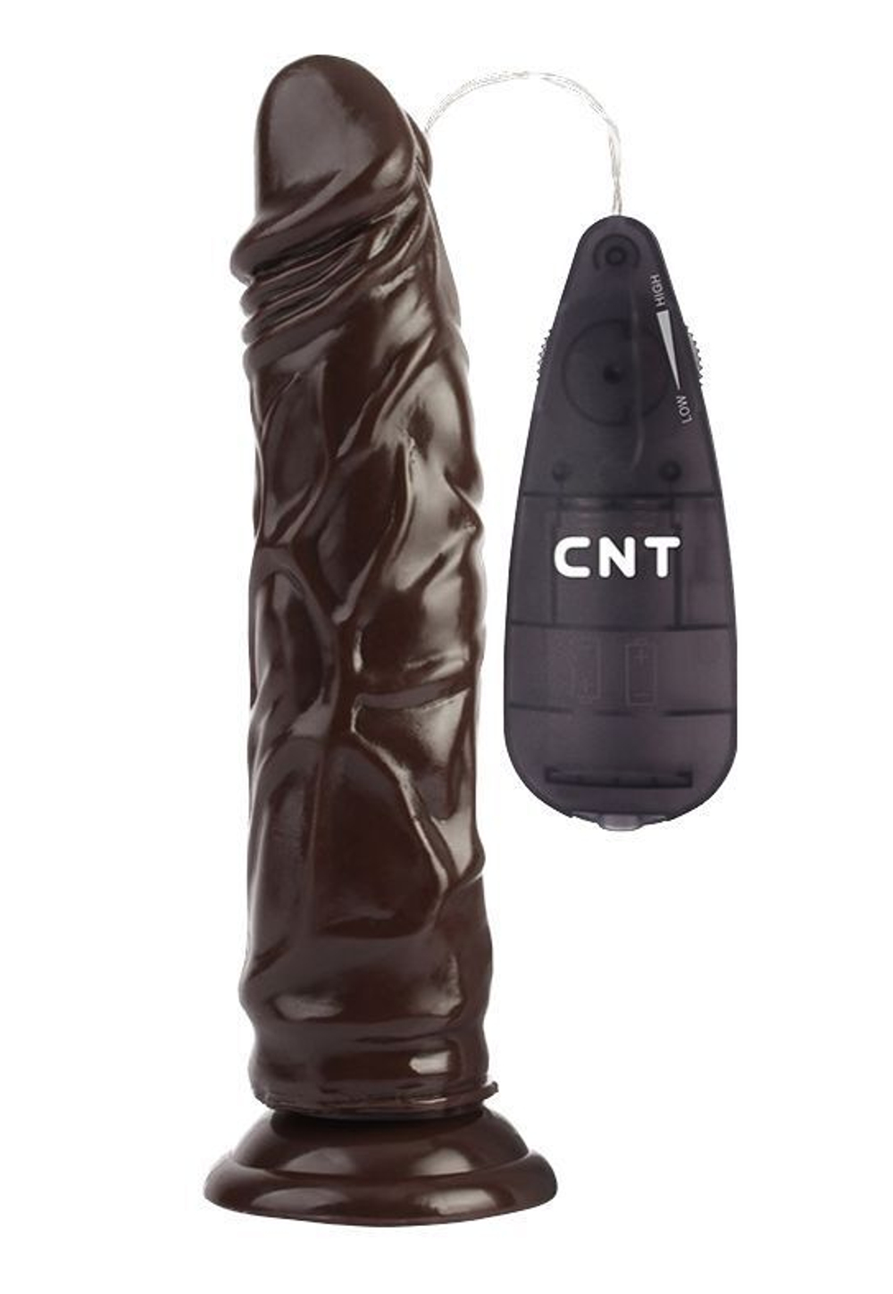 Коричневый вибратор-реалистик 8.4 Stud Realistic Dildo - 21,4 см. (Цвет: коричневый)