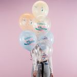 Воздушный шар (12''/30 см) Свадьба, Ассорти, кристалл, 1 ст, 25 шт.