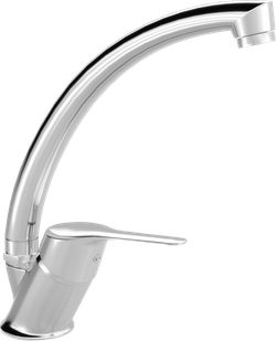 Комплект Мойка Domaci Равенна Rite DFA 500 (6) TG + Смеситель MEGA Mega MG-BMK016, хром