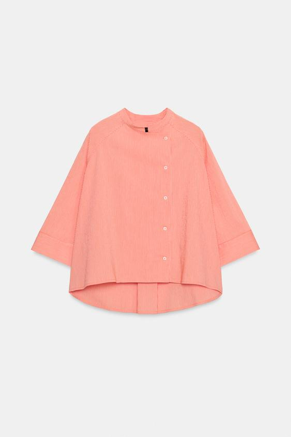 ZARA АСИММЕТРИЧНАЯ РУБАШКА — ZW COLLECTION, МАНДАРИНОВЫЙ
