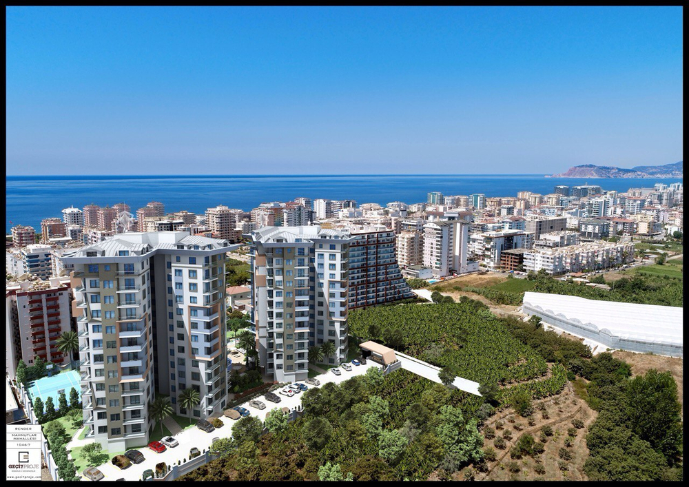 "TEKINOGLU Mahmutlar” Турция, Аланья, современный и очень популярный район Аланьи, всего 600 метров до моря, проект будет способствовать высокому уровню вашей жизни