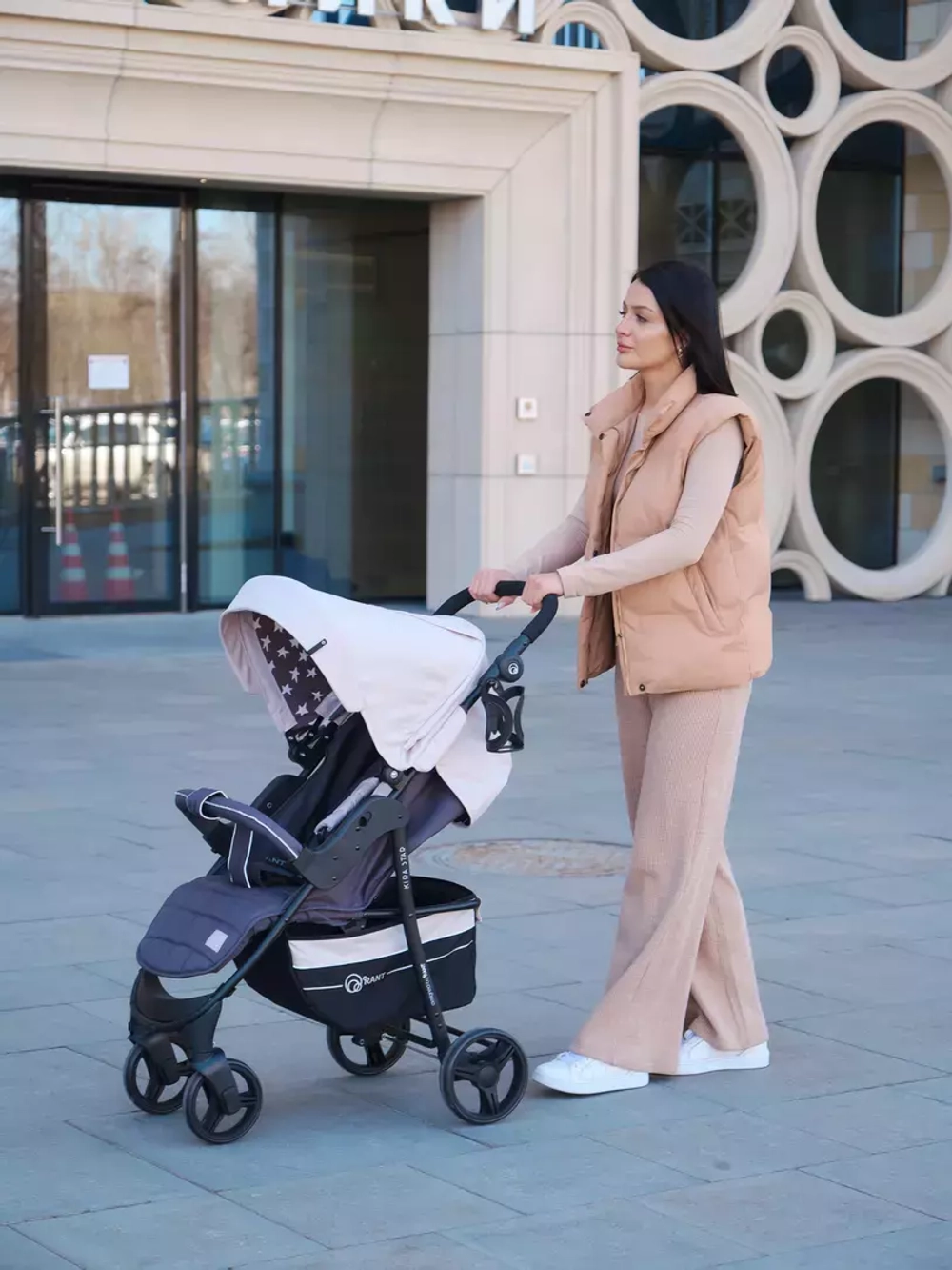 Коляска детская "KIRA STAR" RA055 Ivory Beige 2022