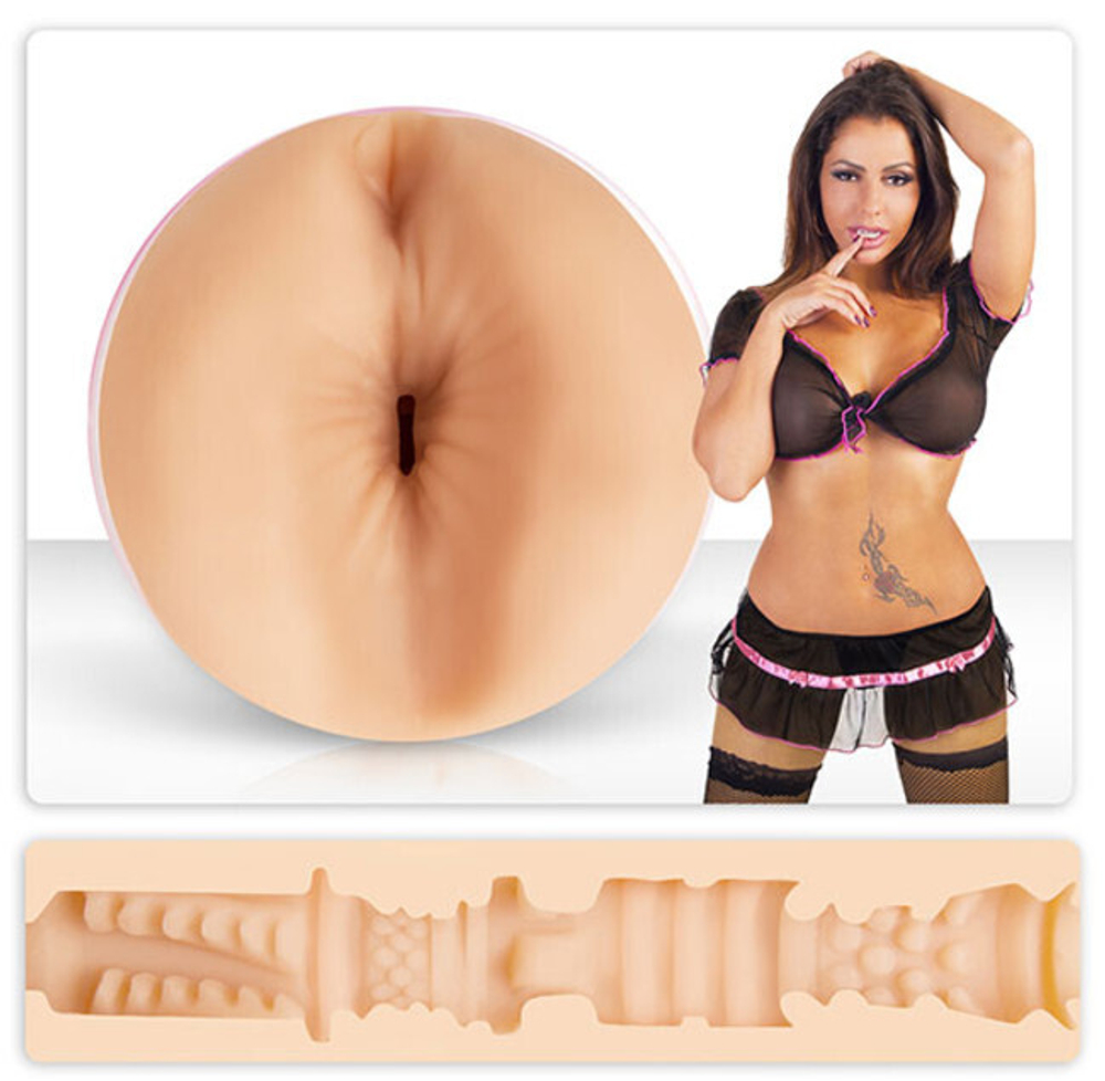 Двухсторонний мастурбатор вагина-анус "ФлешНаш" Елена Беркова (Цвет: телесный)