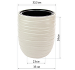 Кашпо ЛАЙН D350мм H 390мм 33л со вставкой