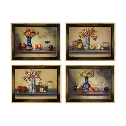 Картины "Вазы с цветами и фруктами"