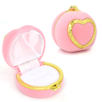 Бархатистый футляр пудреница для серёжек