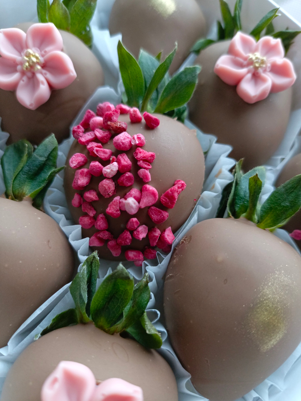 Клубника в шоколаде " Нежные цветы"